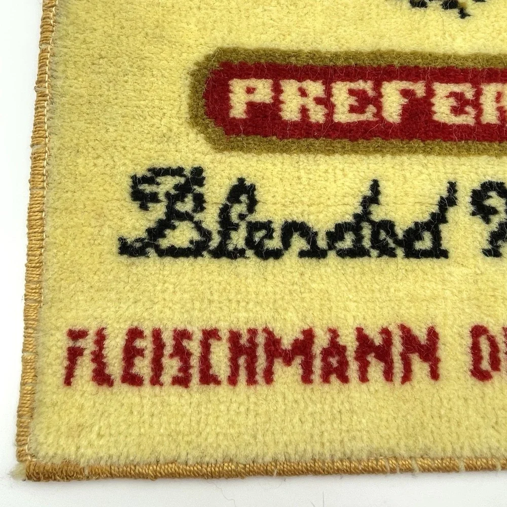 Vintage 1960s Fleischmann's Preferred Whiskey Advertising Bar Mat 18x13.5
